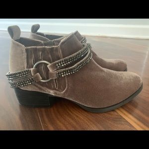Grey ankle boots